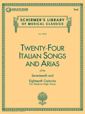 24 ITALIAN SONGS & ARIAS MEDIUM/HIGH VOICE BK/OLA