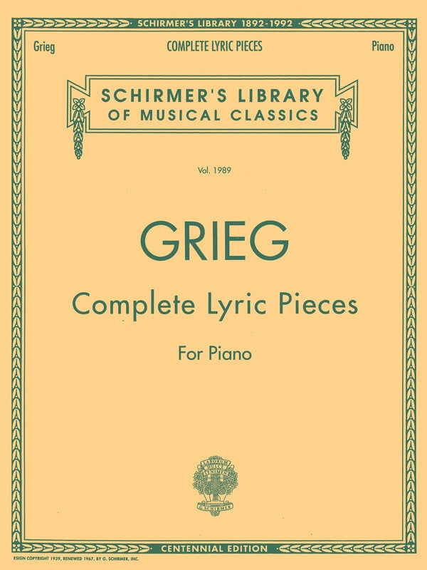 GRIEG - COMPLETE LYRIC PIECES (CENTENNIAL EDITION)
