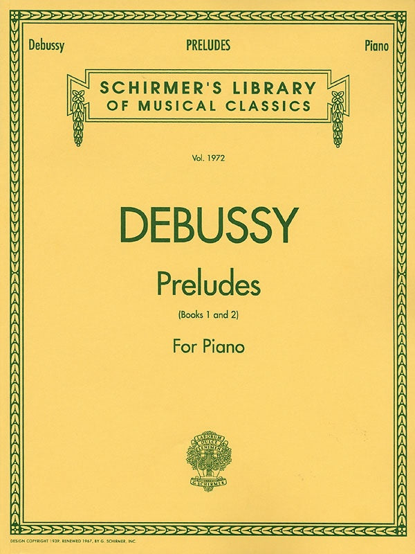 DEBUSSY PRELUDES 1 & 2 LIB.1972 PIANO
