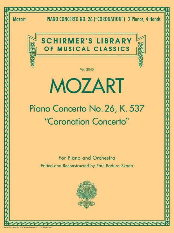 MOZART - CONCERTO NO 26 K 537 2P4H CORONATION