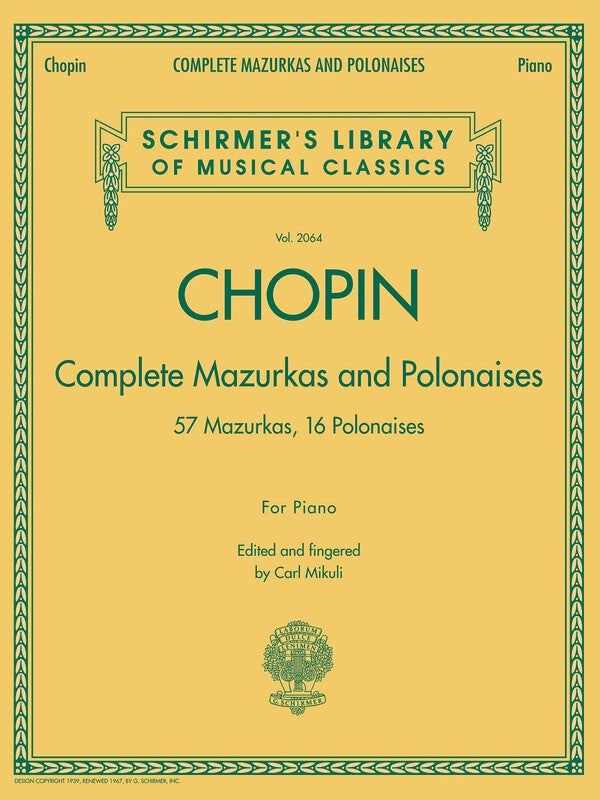 CHOPIN - COMPLETE MAZURKAS AND POLONAISES FOR PIANO