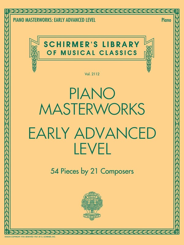 PIANO MASTERWORKS EARLY ADVANCED LEVEL