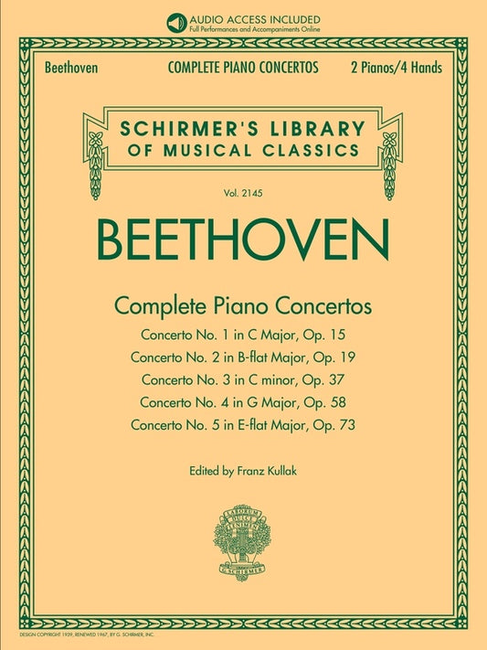 BEETHOVEN - COMPLETE PIANO CONCERTOS BK/OLA