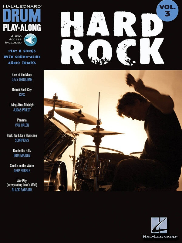 HARD ROCK DRUM PLAYALONG V3 BK/OLA