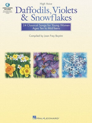 DAFFODILS VIOLETS AND SNOWFLAKES HIGH VOICE BK/OLA