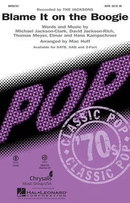 BLAME IT ON THE BOOGIE SATB