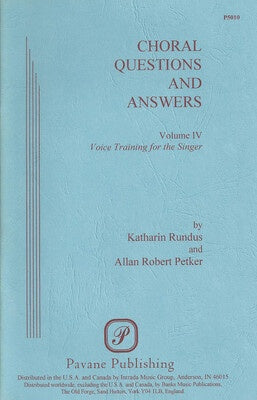 CHORAL QUESTIONS AND ANSWERS VOL 4