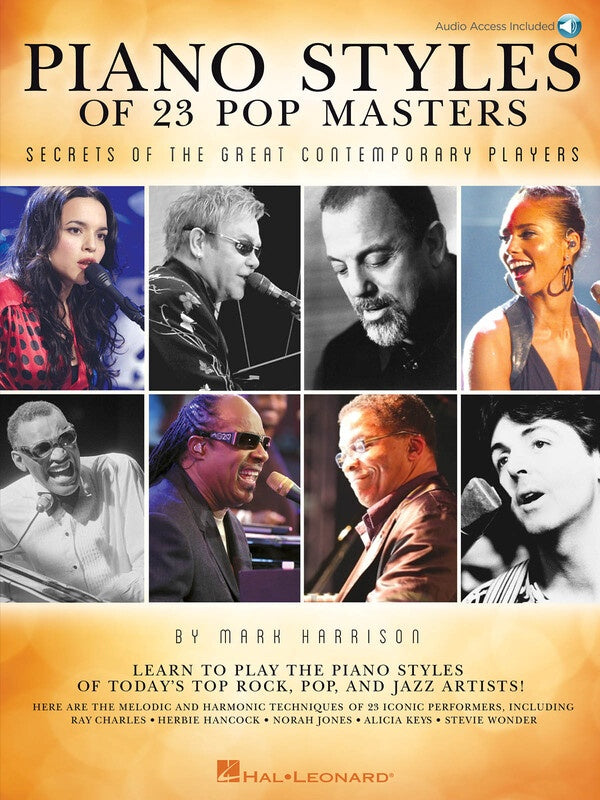 PIANO STYLES OF 23 POP MASTERS BK/OLA