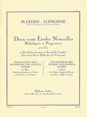 ALPHONSE - 200 ETUDES FOR HORN VOL 4