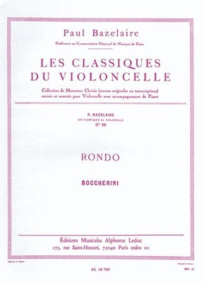 BOCCHERINI - RONDO FOR CELLO/PIANO ARR BAZELAIRE