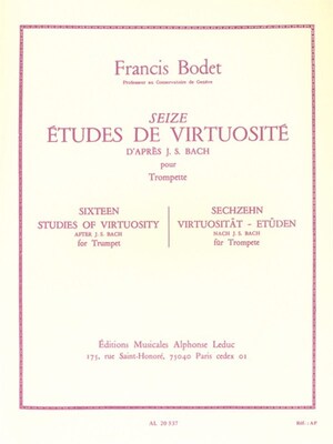 BODET - 16 STUDIES OF VIRTUOSITY AFTER JS BACH TRUMPET
