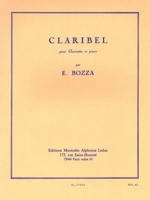 BOZZA - CLARIBEL CLARINET/PIANO