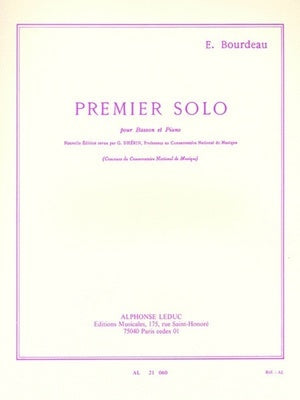 BOURDEAU - PREMIER SOLO FOR BASSOON/PIANO