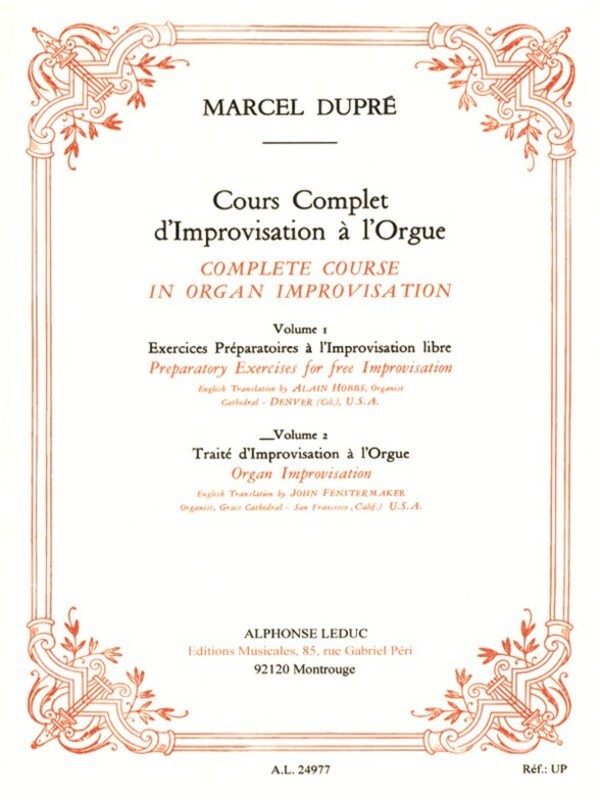 DUPRE - COMPLETE COURSE IN ORGAN IMPROVISATION VOL 2