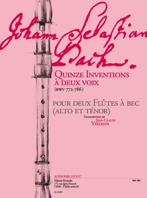 BACH - 15 INVENTIONS FOR 2 RECORDERS TREBLE/TENOR
