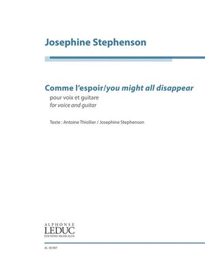 COMME LESPOIR / YOU MIGHT ALL DISAPPEAR VOICE/GUITAR