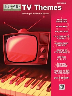 10 FOR 10 TV THEMES EASY PIANO ARR COATES