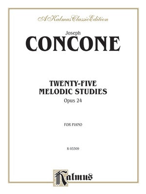 CONCONE -25  MELODIOUS STUDIES OP 24 FOR PIANO