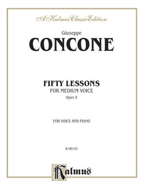 CONCONE - 50 LESSONS OP 9 MEDIUM VOICE