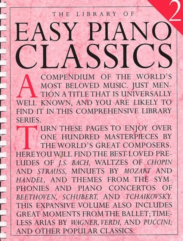 LIBRARY OF EASY PIANO CLASSICS BK 2