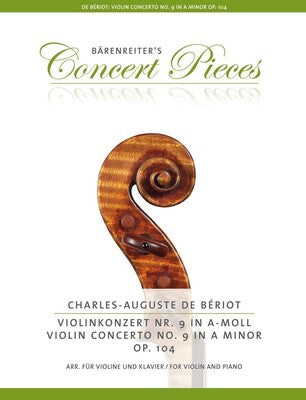 BERIOT - CONCERTO NO 9 A MIN OP 104 VIOLIN/PIANO