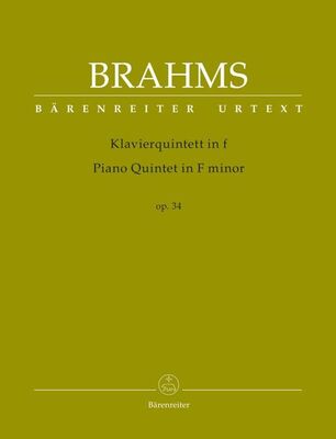 BRAHMS - PIANO QUINTET F MINOR OP 34 SC/PTS
