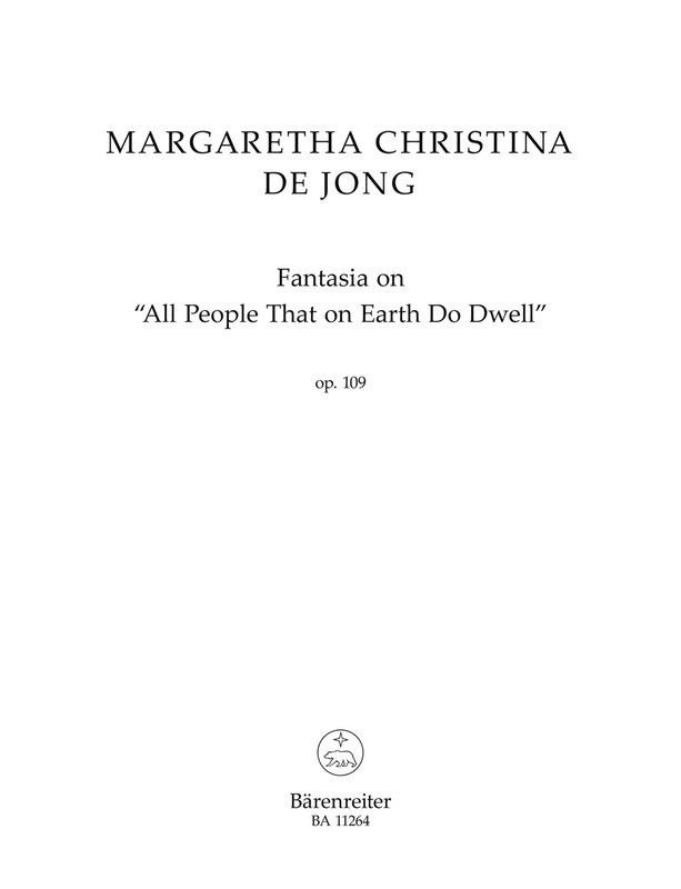 FANTASIA ON ALL PEOPLE THAT ON EARTH DO DWELL ORGAN