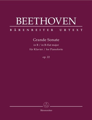 BEETHOVEN - GRANDE SONATA B FLAT MAJOR OP 22 PIANO