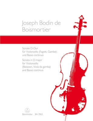 BOISMORTIER - SONATA D OP 50 NO 3 FOR CELLO/BASSO CONTINUO