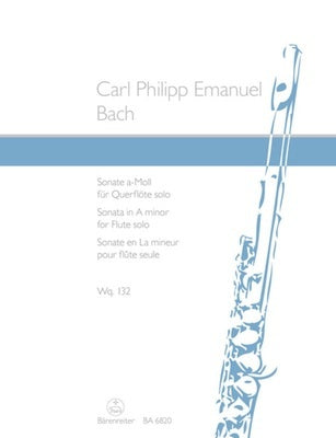 CPE BACH - SONATA A MINOR WQ 132 FOR FLUTE SOLO