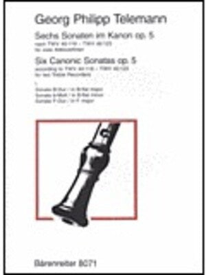 CANONIC SONATAS 6 OP 5 BK NOS 1 TO 3 2 TR