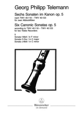 CANONIC SONATAS 6 OP 5 BK 2