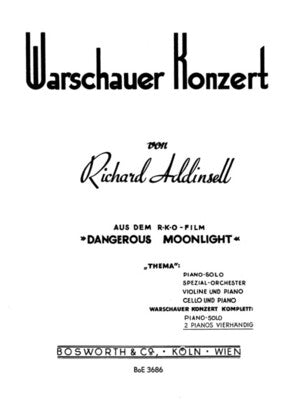 ADDINSELL - WARSAW CONCERTO FOR 2 PIANOS 4 HANDS