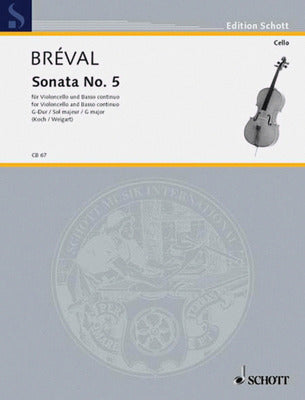 BREVAL - SONATA NO 5 G MAJOR CELLO/PIANO