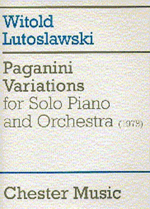 LUTOSLAWSKI PAGANINI VARIATION SOLO PIANO