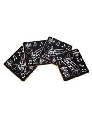 COASTER NOTES - BLACK (PACK OF 4)