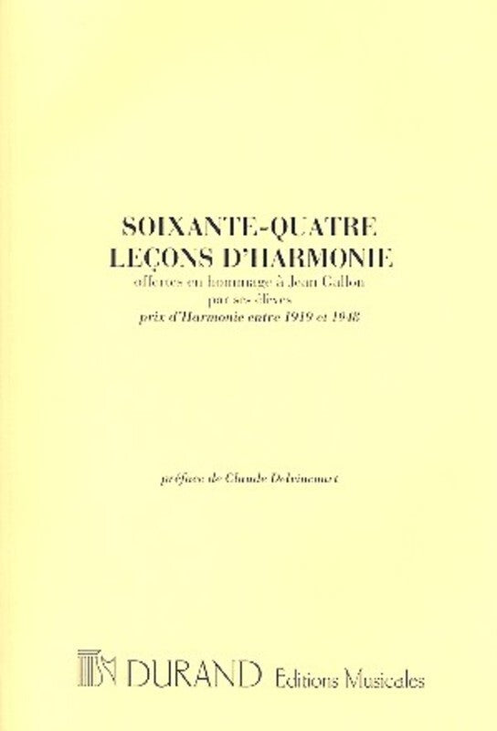 LECONS DHARMONIE 64  OFFERTES EN HOMMAGE A GALLO