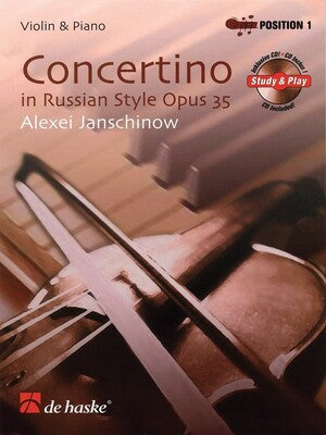 CONCERTINO IN RUSSIAN STYLE OP 35 VIOLIN BK/CD