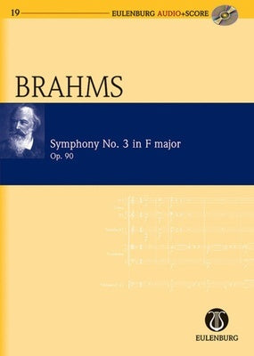 BRAHMS - SYMPHONY NO 3 F MAJ OP 90 STUDY SCORE BK/CD