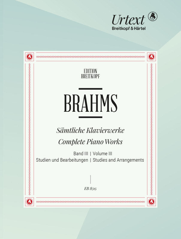 BRAHMS - COMPLETE PIANO WORKS VOL 3