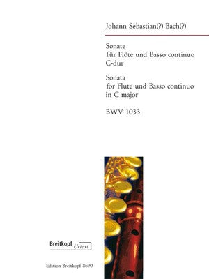 BACH - SONATA C MAJOR BWV 1033 FLUTE/PIANO URTEXT