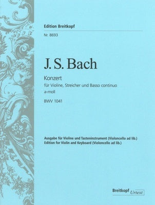 CONCERTO BWV 1041 A MIN VLN/PNO