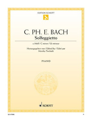 CPE BACH - SOLFEGGIETTO C MINOR WQ 117/2 FOR PIANO