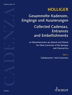 COLLECTED CADENZAS EMBELLISHMENTS ARRANGEMENTS VOL 1 OBOE