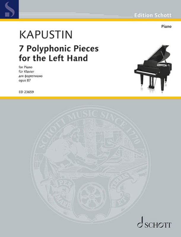 KAPUSTIN - 7 POLYPHONIC PIECES FOR THE LEFT HAND OP 87