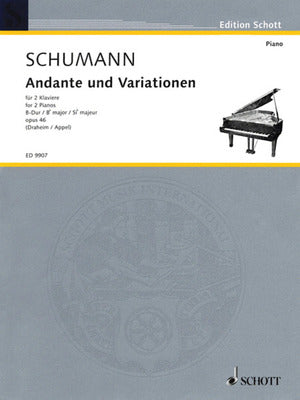 ANDANTE AND VARIATIONS OP 46 B FLAT 2 PNO 4 HAND