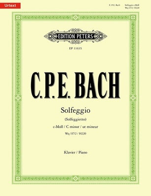 CPE BACH - SOLFEGGIO (SOLFEGGIETTO) C MINOR PIANO