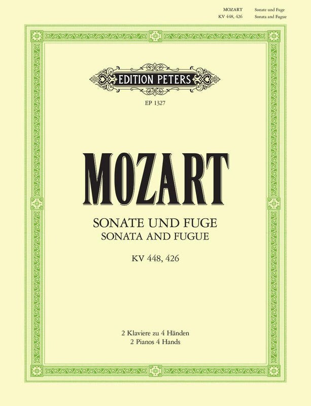MOZART - SONATA K 448 D AND FUGUE K 426 C MIN 2P 4H