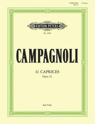 CAMPAGNOLI - 41 CAPRICES OP 22 VIOLA SOLO