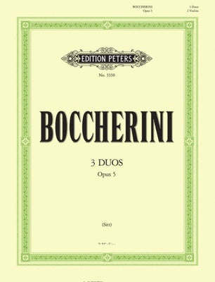 BOCCHERINI - 3 DUETS OP 5 FOR 2 VIOLINS